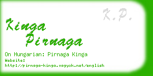 kinga pirnaga business card